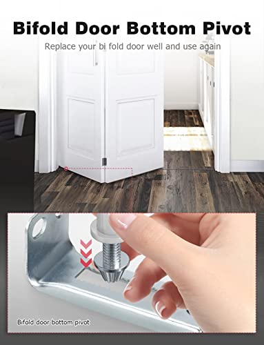 Bifold Door Hardware, 16Pcs Mellbree Bi-Fold Closet Door Hardware Repair Tool Kit #TOP3