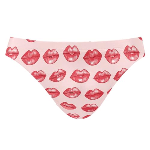 Men's Swim Briefs Red Lips Swimsuit Beach Swimwear Bikini M B0404766