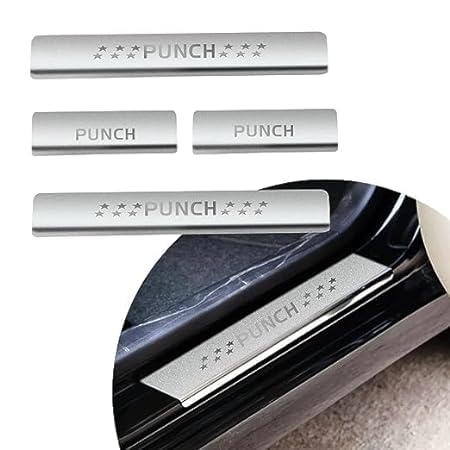Image of Atteen Smart Door Sill /Foot Step Stainless Steel Plates Compatible with Tata Punch