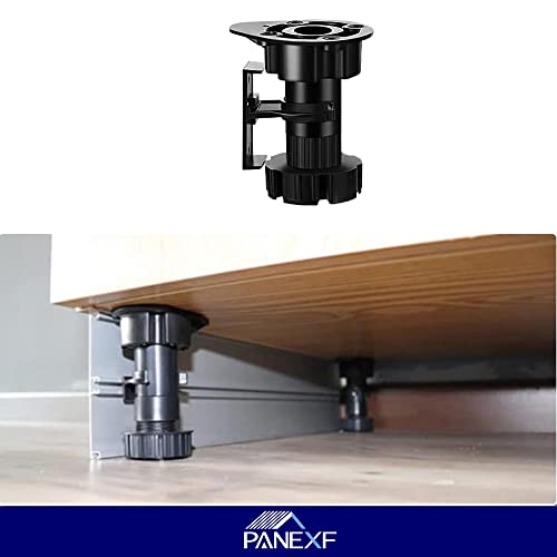 Panxef Küche Sockel 10 Stück Küchen Sockelleisten Clips Leistenclips für Sockelleiste mit 20 Schrauben, Küchensockel Befestigungsclips Sockelblendenhalter für 40-45mm Küchenfüße