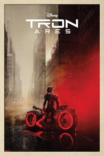 Trends International Disney Tron: Ares (2025) - Teaser One Sheet Wall Poster, 34L x 22.4W, Blonde Framed Version