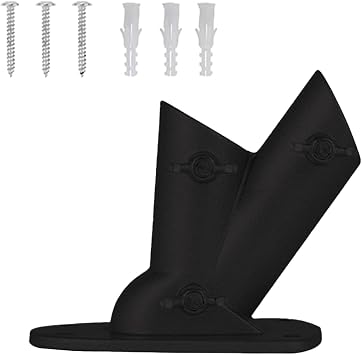Flag Pole Holder Brackets, Wall Mount House & Estate Flag Pole Bracket, Aluminium Alloy, Flag Pole mounting Bracket 2 Positions with Hardwares for Outdoor Wall Mounting Porch Black-1 Pack