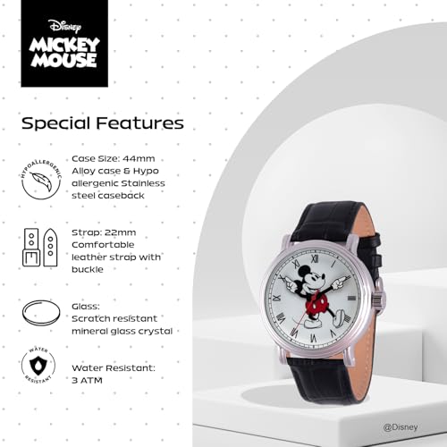 Disney Mickey Mouse Adult Vintage Articulating Hands Analog Quartz Watch