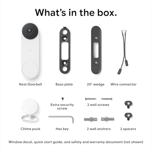 Google Nest Doorbell (Wired, 2nd Gen - Pro Version) - Wired Video Doorbell Camera - Doorbell Security Camera - Non-Retail Packaging - Snow thumbnail 9