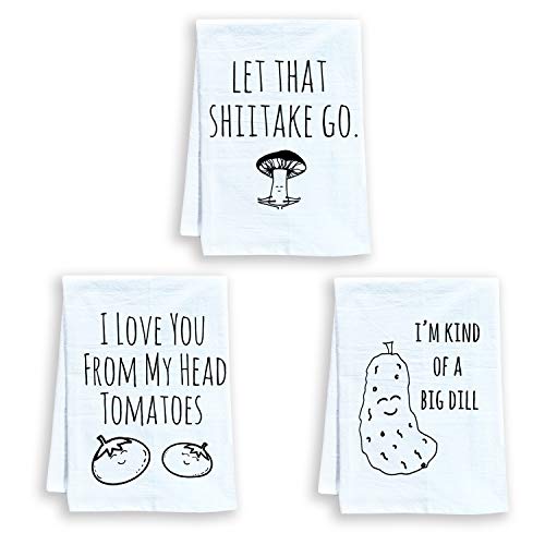 Moonlight Makers Funny Flour Sack Dish Towels, Set of 3 #TOP9