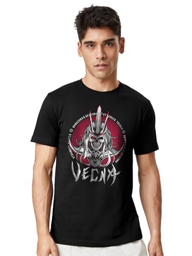 Image of The Souled Store Men Official Stranger Things: Vecna's Curse Black Printed T-Shirts