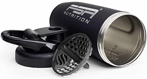 Edelstahl Protein Shaker von FSA Nutrition für Fitness und Sport