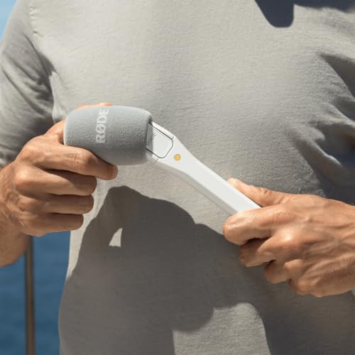 Rode Interview adaptateur blanc pour éliminer les bruits de manipulation en interview