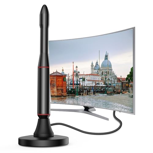 Antenne TV d'intérieur double amplificateur pour une réception 4K stable