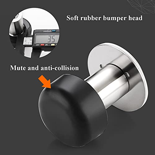 Topes de puerta de acero inoxidable autoadhesivos para proteger la pared del dormitorio 7