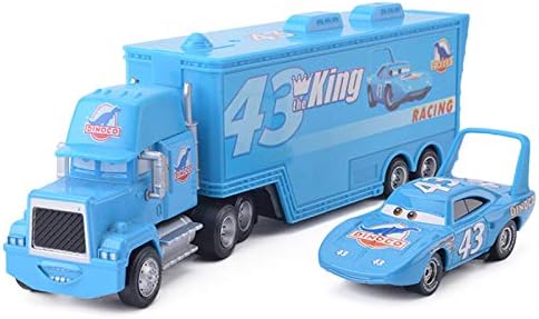 fashionmore 2 PCS Cars Movie Toys The King & Mack Hauler Truck Diecast Toy Car 1:55 Loose Kids Toy Vehicles McQueen Toys Car