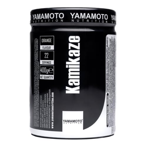 YAMAMOTO NUTRITION Kamikaze 400 grammes, Le Pré-Entraînement pour la Stimulation de l’Oxyde Nitrique, Saveur Orange