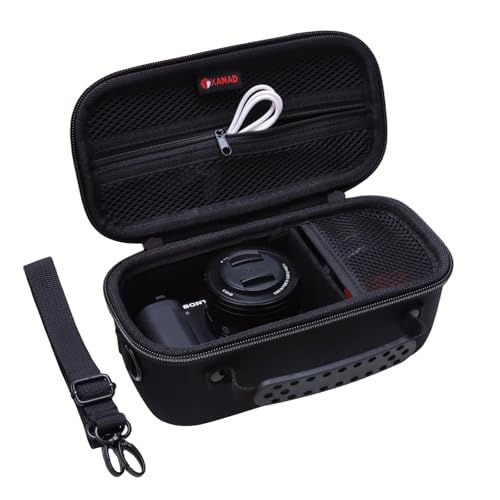 XANAD Hard Case for Sony Alpha ZV-E10,ZV-E10 II or Sony Alpha 6400,6100,6700,6600,6000,RX100 VII Lens Mirrorless Camera,with Shoulder Strap(Black)