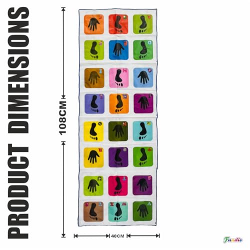 Image of Colorful Hand and Foot Print Design, Alphabet Game for Kids, Indoor Activity Markers, hopsctoch Game for Kids Baby Play mat