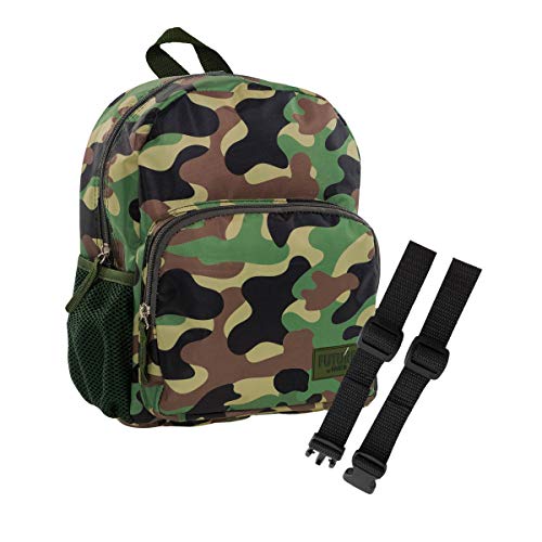 Set de mochila infantil con estampado de camuflaje  verde  marrón  negro