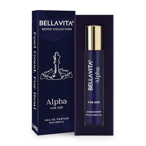 BELLAVITA Mood Collection ALPHA EDP for Her | Long-Lasting Luxury Perfume | Elegant & Feminine Perfume for Women, 15ml