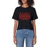 Stranger Things Classic Epic Big Chest Text Logo Women's Crop Top