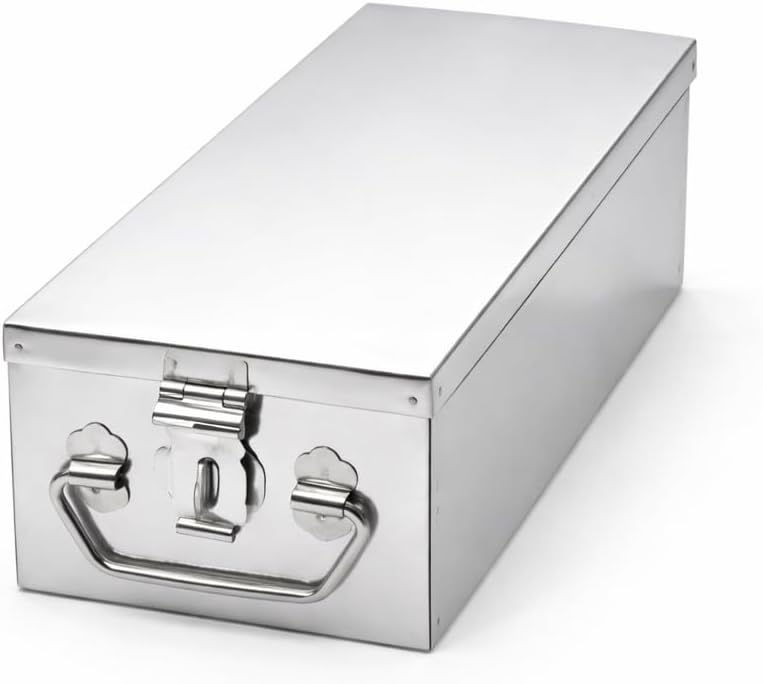 Stainless Steel Locker Box, Cheque Book Storage, Jewelry Organizer Safe, Cash Peti, Bank Locker Box Size - 12" Long (Large) - 12" L x 5" W x 4" H