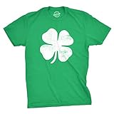 Mens Four Leaf Clover T Shirt Funny Saint Patricks Day Shamrock Lucky Irish Tee (Green) - XL