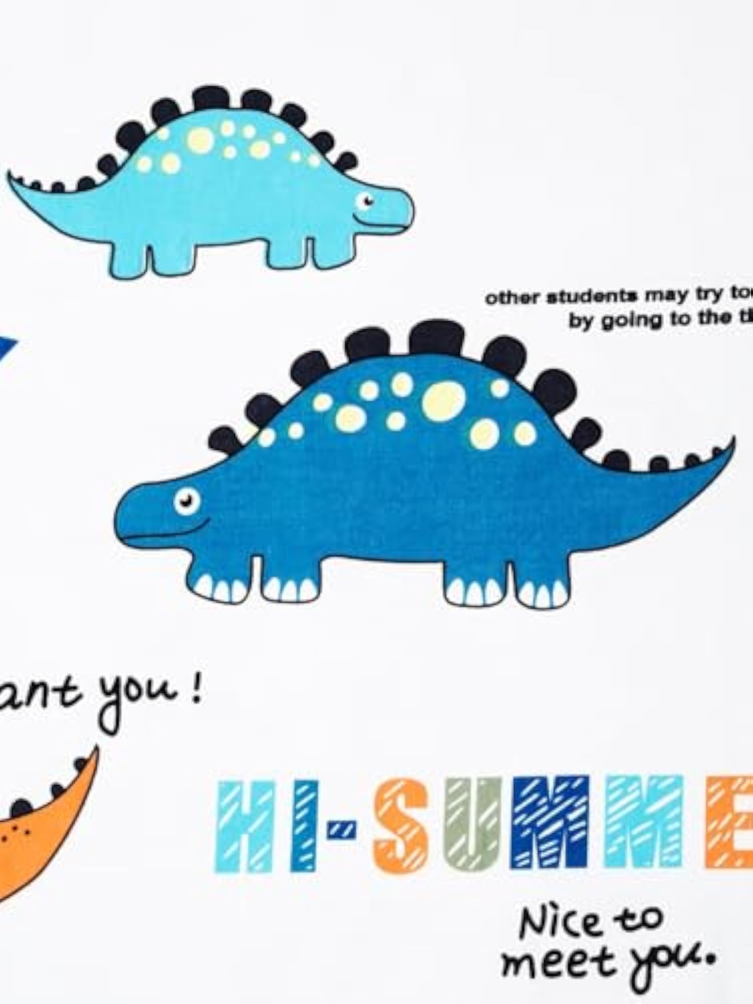 Kid's Dinosours Double Bedsheet with 2 King Size Pillow Covers