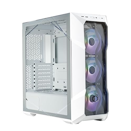 Miniatura 3 de Cooler Master MasterBox TD500 Mesh V2 – Caja PC Mid-Tower E-ATX, Malla Poligonal, 3x120mm Ventiladores ARGB Preinstalados, Panel Superior Extraíble, Panel Lateral Vidrio Templado, USB C 10Gbps, Blanco