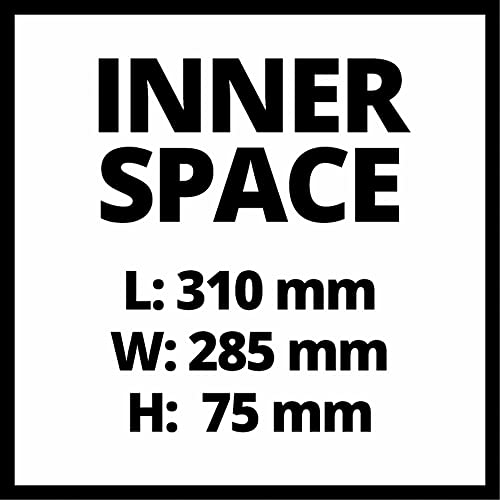 Original Einhell Koffer für Druckluft-Werkzeuge (Kompressor-Zubehör, 340 x 300 x 100 mm, Koffer leer, Schaumstoffeinlage)