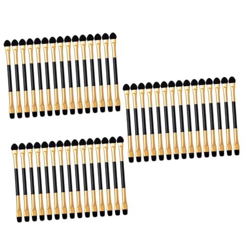 HAPINARY 3sets Eyeshadow Applicators Double-sided Makeup Accessory Set Cotton Makeup Sticks Ideal for Travel and Daily Use 15pcs*3