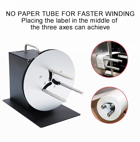 Rebobinador de etiquetas automático ajustable de 25 a 101 mm para impresoras 4