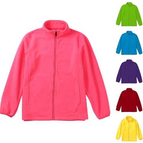 Girls Fall Jacket Workout Zip Up Long Sleeve Fuzzy Preppy School Winter Coat Lightweight Athletic Running Boys Coat3