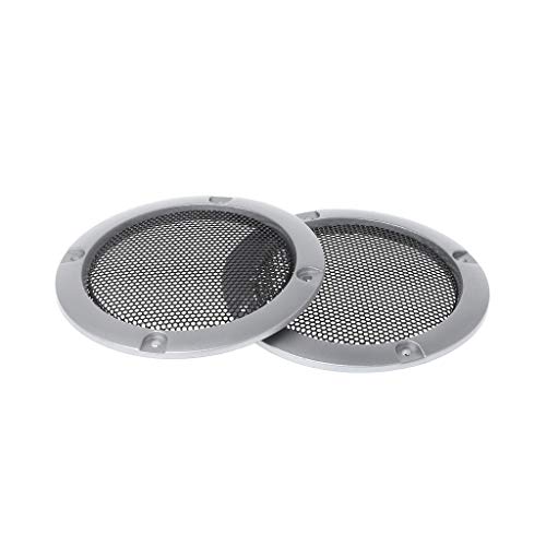 2pcs 3inch Decorative Steel Mesh Car Protective Cases Horn Guard Decorative Video Accessory