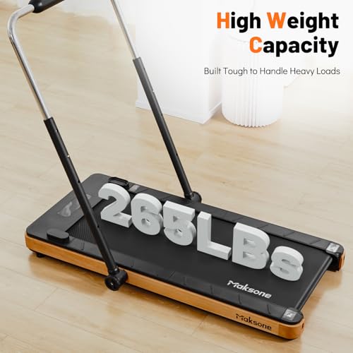 Image of Maksone Under Desk Treadmill, Expert of Wooden Walking Pad, Walking Jogging Machine with Remote Control, Installation-Free
