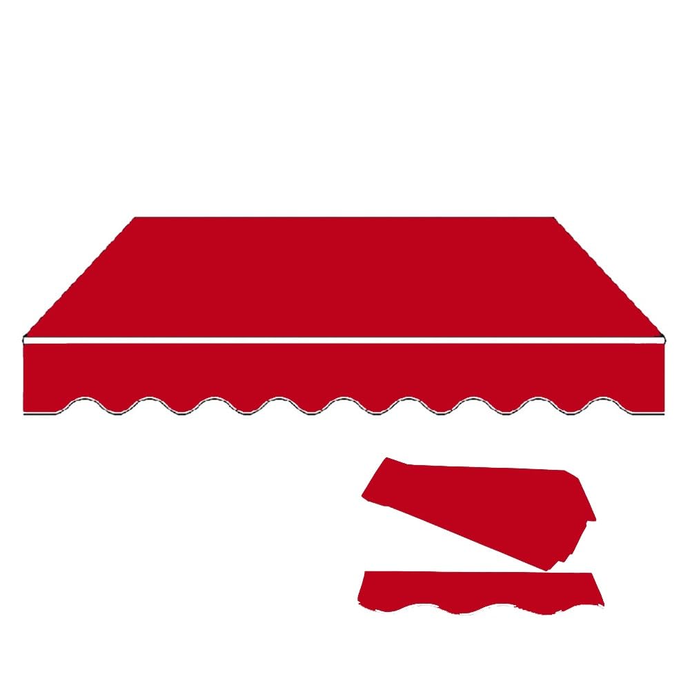 GJZQDKX Replacement Canopy Fabric for Manual Retractable Awnings Outdoor Cover for Doors & Windows 200cm-400cm (Red 6.5x5ft/200x150cm) - Weatherproof Material