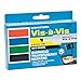 EXPO 1574 Vis-A-Vis Wet-Erase Overhead Transparency Markers, Chisel Tip, Assorted Colors, 4-Count