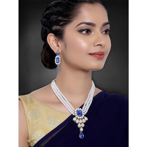 Image of Peora Crystal Faux Pearl Jewellery Gift Set for Women