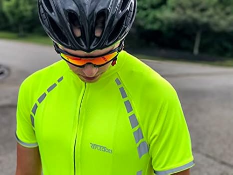 Flexwitme ポロシャツ Brrrsos ReflecToes Camisa masculina de ciclismo de alta visibilidade