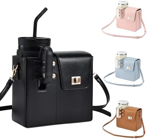Water Bottle Purse Crossbody Bag Compatible with Stanley 30oz 40oz Tumbler