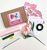 Bergin & Bath Paper Flower Kit - Peony. Papercraft kit for Women. A Creative Gift idea.