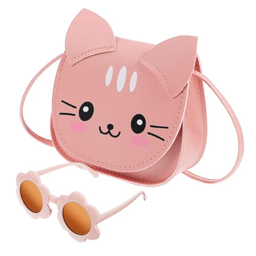 KESYOO Girls Purse Cat Crossbody Bag Lightweight Glasses Kawaii Bag for Teenagers