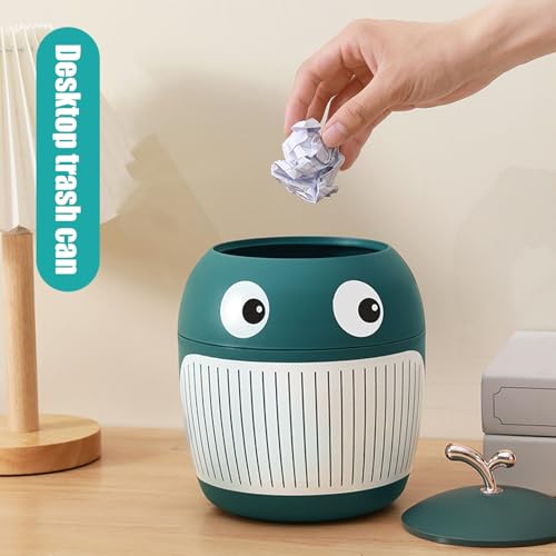 Caneca de basura compacta con diseño ballena para escritorio miniatura 2