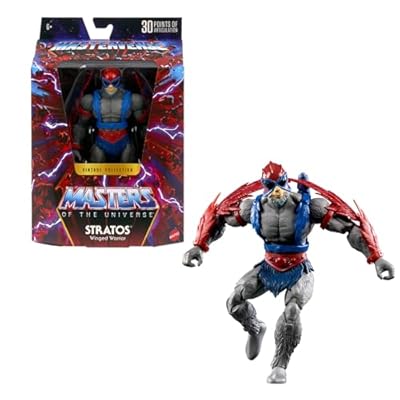 Masters of The Universe Masterverse Colección Retro Stratos Figura de acción de 17,78cm con 30 Puntos de articulación, líder heroico de los Hombres alados con Accesorios, JBP96 | Ya disponible en tu tienda friki favorita! En mundofriki.es! Masters of The Universe Masterverse Colección Retro Stratos Figura de acción de 17,78cm con 30 Puntos de articulación, líder heroico de los Hombres alados con Accesorios, JBP96 | Ya disponible en tu tienda friki favorita! En mundofriki.es!