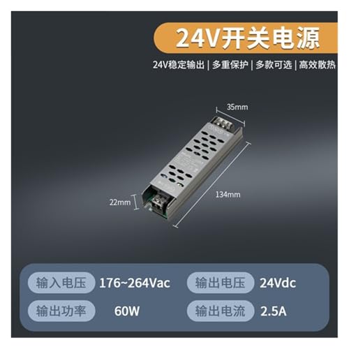Transformateur pour bande lumineuse LED basse tension 24V 60W - 2