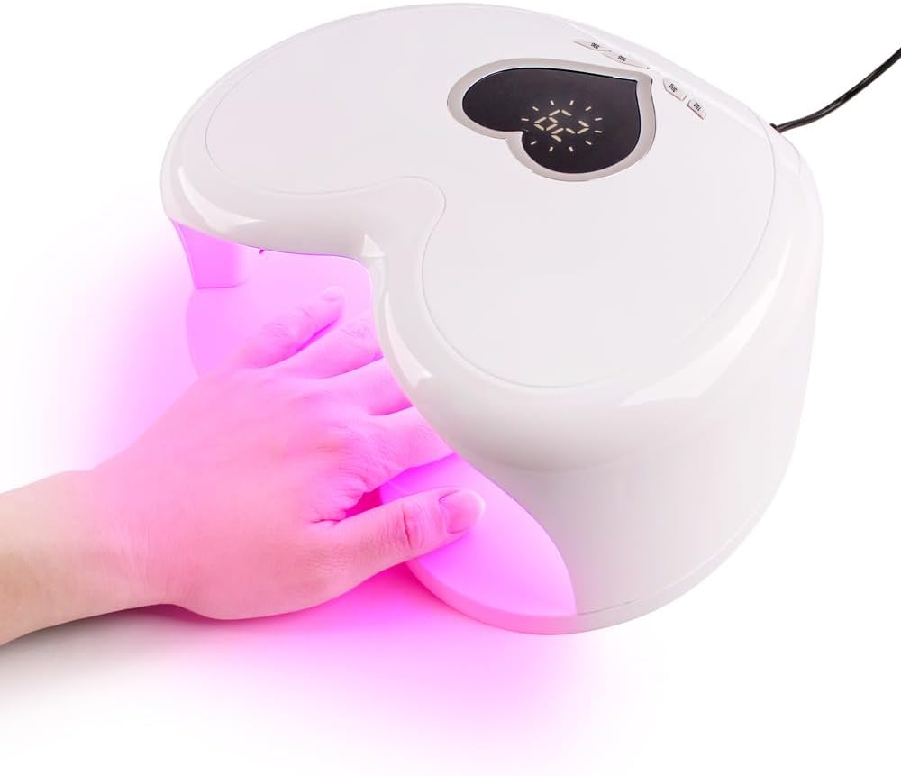 UV LED Nail Lamp, Nail Dryer 96W Gel Polish Curing Lamp for Gel Nail Polish Kit Nail Art Accessories Pink (Pink)