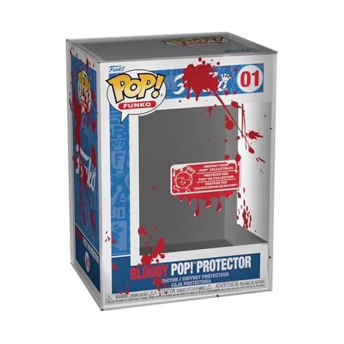 Funko Pop! Protector Printed UV: Bloody Pop Protector - Premium Protector Display Cases Pop Collectable Vinyl Figures - Durable and Stackable Storage