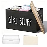 Binden Aufbewahrung Badezimmer, 1 Stück Tampon Aufbewahrungsbox Tamponhalter für Badezimmer mit Deckel Holz Aufbewahrungsbox Hygieneartikel Tampon Aufbewahrungsblock Organizer Schwarz für Frauen