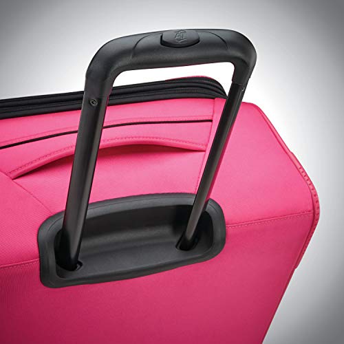 American Tourister 4 Kix Expandable Softside Luggage With Spinner Wheels, Pink, 4-Piece Set (Rt/21/25/28) #TOP6