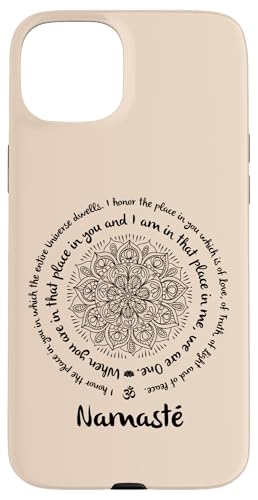 NAMASTE One Om ��䶗� �ґz ���Ƃ킴 ���K���t�p �X�}�z�P�[�X iPhone 15 Plus �p