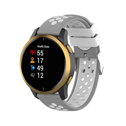 Comtax �K�� Garmin venu/ vivomove3/ Garminmove3/ forerunner645/ forerunner245 �o���h �V���R�[�� �� �����x���g (�O���[+�z���C�g)