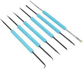 6pcs outil de dessoudage de circuit imprimé service de soudure service de soudure outils auxiliaires aider ensemble aide de soudure kit de nettoyage de carte PCB - bleu