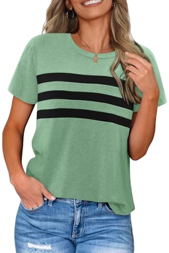 KISSMODA Summer Short Sleeve T Shirt Loose Fit Casual Dressy Women Top 2025 Trendy Ladies Fashion Blouses(S-3XL)
