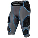CHAMPRO Bull Rush 7-Pad Girdle CHARCOAL, BLACK INSET, Adult X-Large